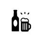 ビール ビール 瓶ビール,ビール,アルコール,お酒,飲み物,ドリンク,ビン,瓶,ジョッキ,グラスのシルエット素材
