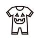 洋服 洋服 洋服,服,ベビー服,衣服,赤ちゃん用,ベビー用,子供服,ジャック・オー・ランタン,ジャックオーランタン,コミカルハロウィンのシルエット素材