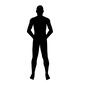 細身 細身 スリム,ダイエット,細身,スリム体型,全身,人,人物,男性,立つ,正面のシルエット素材