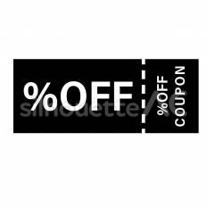 クーポン クーポン,割引,紙のシルエット素材