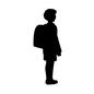 男子小学生 男子小学生 小学生,人物,人,男の子,男,男子,ランドセル,皮,牛皮,人工皮のシルエット素材