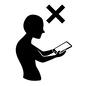 間違った使い方 間違った使い方 間違った使い方,間違い,使い方,バツ,不正解,姿勢,スマホ,タブレット,見る,1人のシルエット素材