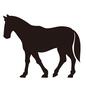 ウマ ウマ うま,ウマ,馬,一頭,動物,馬肉,桜肉,食材,ジビエ,食肉のシルエット素材