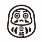 両目の入った白いだるま 両目の入った白いだるま だるま,合格,受験,縁起物,合格祈願,目入れ,御守,祈願,白抜き,塾のシルエット素材