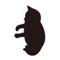 猫 猫 猫,ねこ,ネコ,1匹,横向き,立つ,手を伸ばす,両手を伸ばす,かわいい,構えるのシルエット素材
