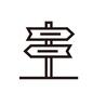 案内板 案内板 案内板,案内,看板,立て看板,矢印,やじるし,方向,ミュージアム,順路,美術館のシルエット素材