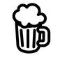 飲み物 飲み物,ビール,酒,泡,アルコール,お酒,ジョッキ,持ち手,取っ手,BBQのシルエット素材