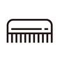 くし くし 美容,くし,櫛,コーム,ヘアケア,ヘアケアグッズ,ヘアケア用品,コンパクト,小さい,簡単のシルエット素材