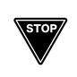 ストップ 三角形,ストップ,英語,文字,一時停止,停止,停まる,標識,道路標識,交通標識のシルエット素材