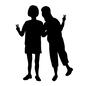 お友達 お友達 お友達,子供,ピース,ポーズ,2人,2ショット,写真,仲良し,仲間,友人のシルエット素材