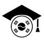 留学 留学 韓国,韓国国旗,大学,大学生,勉強,留学生,海外留学,海外,外国,留学のシルエット素材