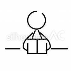 授業を受ける ピクトグラム,ピクトサイン,アイコンのシルエット素材