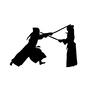 剣道 剣道 面打ち,面,剣道,武道,剣術,競技,スポーツ,動き,技,人物のシルエット素材