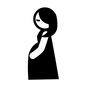 妊婦 レディスクリニック,妊婦,マタニティ,妊婦さん,妊娠中,人,人物,全身,横向き,通院中のシルエット素材