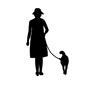 散歩 散歩 犬,いぬ,イヌ,動物,生き物,ペット,家族,可愛い,癒し,イラストのシルエット素材