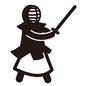 剣道 剣道 剣道部,剣道,剣士,竹刀,防具,構え,選手,学生,人物,人のシルエット素材