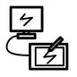 ペンタブレット ペンタブレット 接続,パソコン,ペンタブレット,タブレット,ペンタブ,描く,ペン,イラストレーター,グラフィック,グラフィックツールのシルエット素材