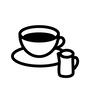コーヒー コーヒー ミルク,コーヒーカップ,ティーカップ,カップ,ソーサー,コーヒー,珈琲,カフェ,飲み物,食後のシルエット素材