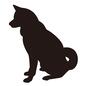 イヌ イヌ イヌ,いぬ,犬,和犬,座る,お座り,待て,横向き,家族,待つのシルエット素材