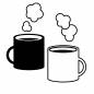 ホットドリンク ホットドリンク,マグ,飲み物,コーヒー,湯気,温かい,休憩,ブラックコーヒー,ホットコーヒー,カフェのシルエット素材