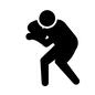 守備 守備 野球選手,守備,守る,横向き,人物,ピクトグラム,野球,スポーツ,全身,フォームのシルエット素材