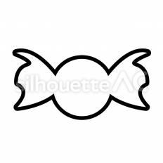 キャンディ　白抜き キャンディ,菓子,包みのシルエット素材