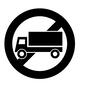 トラック駐車禁止 トラック駐車禁止,禁止マーク,駐車禁止,丸,二重丸,トラック,乗り物,働く車,横向き,側面のシルエット素材