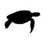 カメ カメ 動物,生き物,生物,海,泳ぐ,カメ,かめ,亀,ウミガメ,水生生物のシルエット素材