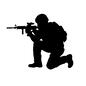 軍人 軍人 サバイバルゲーム,サバゲ,構える,狙う,撃つ,銃,武器,人,人物,軍のシルエット素材