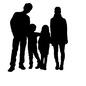 家族 家族 一家,男性,父親,母親,女性,子供,大人,ファミリー,家族,親子のシルエット素材