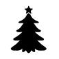 クリスマスツリー クリスマスツリー クリスマスツリー,ツリー,もみの木,星,スター,トップスター,木,クリスマス飾り,12月,冬のシルエット素材