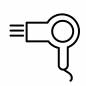 ドライヤー　白抜き ドライヤー,白抜き,送風機,吹出口,吸込口,持ち手,コード,風,熱風,電気のシルエット素材
