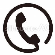 仮設電話 電話,受話器,円形のシルエット素材