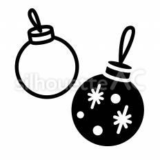 オーナメント複数 オーナメント,丸,吊り下げのシルエット素材