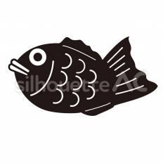 たい焼き たい焼き,和菓子,魚形のシルエット素材