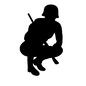 軍人 軍人 サバイバルゲーム,サバゲ,しゃがむ,銃,武器,人,人物,軍,軍隊,軍人のシルエット素材