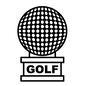 優勝トロフィ トロフィー,ゴルフコンペ,優勝トロフィー,優勝賞品,GOLF,正面,ゴルフボール,趣味,運動,スポーツのシルエット素材