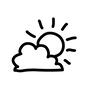 天気 天気 天気,天気予報,曇りのち晴,曇り,晴れ,雲,太陽,梅雨,晴れ間,手書きのシルエット素材