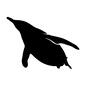 ペンギン ペンギン 動物,イラスト,生物,生き物,1匹,横向き,泳ぐ,ぺんぎん,ペンギン,水生生物のシルエット素材