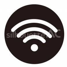 デジタル　WIFI wifi,電波,信号のシルエット素材