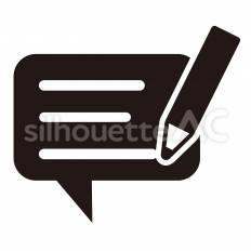 EC　レビューコメント レビューコメント,吹き出し,文字のシルエット素材