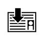 履歴書 履歴書 就職活動,就活,矢印,下向き,書類,応募書類,出す,線,簡単,上半身のシルエット素材