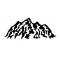 山 山 山,登山,山岳,山脈,高山,山々,マウンテン,連峰,山並み,山並のシルエット素材