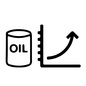 右肩上がりのオイル 右肩上がりのオイル オイル,原油,原油高,右肩上がり,上がる,アップ,増加,増える,矢印,グラフのシルエット素材