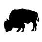 バッファロー 丑年,バッファロー,牛,うし,ウシ,全身,横向き,一頭,動物,生き物のシルエット素材