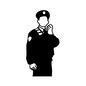 警察官 警察官 人物,人,上半身,警察官,DJポリス,マイク,トランシーバー,話す,police,policemanのシルエット素材