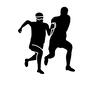 陸上競技 陸上競技,陸上,走る,伴走者,ガイドランナー,人物,人,2人,パラスポーツ,パラリンピックのシルエット素材