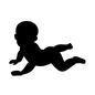 はいはい はいはい ハイハイ,はいはい,ベビー,赤ちゃん,幼児,赤ん坊,人,人物,乳児,子供のシルエット素材