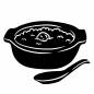 おかゆ おかゆ,梅干し,食べ物,米料理,食事,料理,粥,土鍋,レンゲ,米のシルエット素材