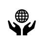 地球 地球,手,両手,守る,共存,共栄,支える,友好的,平穏,世界平和のシルエット素材